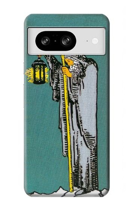 W3741 Tarot Card The Hermit Hülle Schutzhülle Taschen und Leder Flip für Google Pixel 8