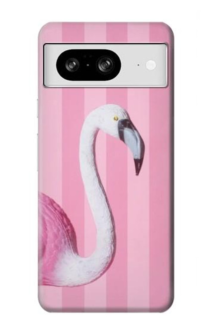 W3805 Flamingo Pink Pastel Hülle Schutzhülle Taschen und Leder Flip für Google Pixel 8