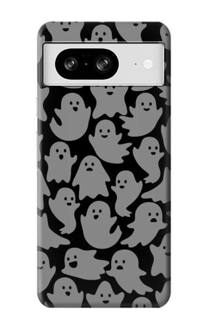 W3835 Cute Ghost Pattern Hülle Schutzhülle Taschen und Leder Flip für Google Pixel 8