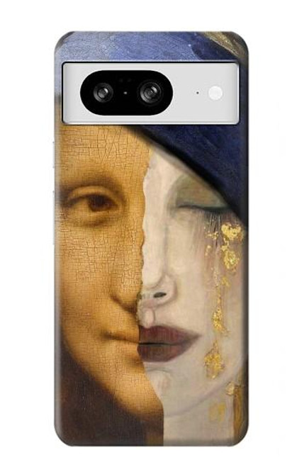 W3853 Mona Lisa Gustav Klimt Vermeer Hülle Schutzhülle Taschen und Leder Flip für Google Pixel 8