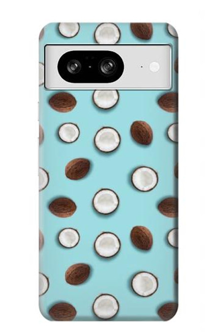 W3860 Coconut Dot Pattern Hülle Schutzhülle Taschen und Leder Flip für Google Pixel 8