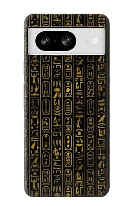 W3869 Ancient Egyptian Hieroglyphic Hülle Schutzhülle Taschen und Leder Flip für Google Pixel 8