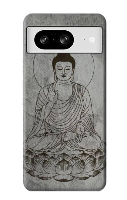 W3873 Buddha Line Art Hülle Schutzhülle Taschen und Leder Flip für Google Pixel 8