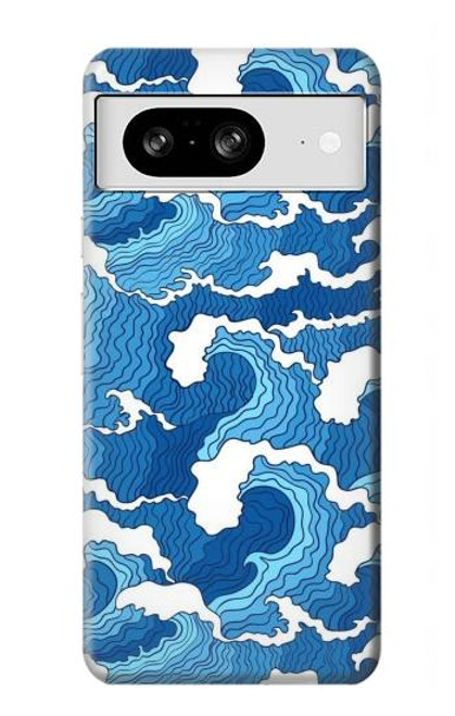 W3901 Aesthetic Storm Ocean Waves Hülle Schutzhülle Taschen und Leder Flip für Google Pixel 8