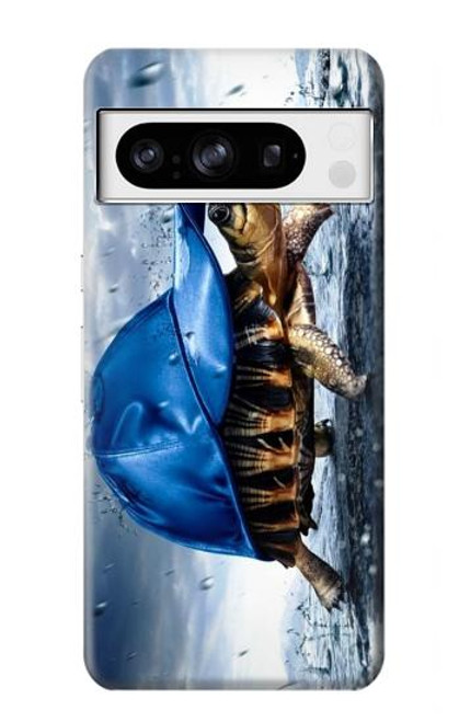 W0084 Turtle in the Rain Hülle Schutzhülle Taschen und Leder Flip für Google Pixel 8 pro