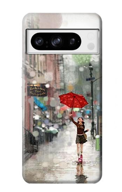 W0108 Girl in The Rain Hülle Schutzhülle Taschen und Leder Flip für Google Pixel 8 pro