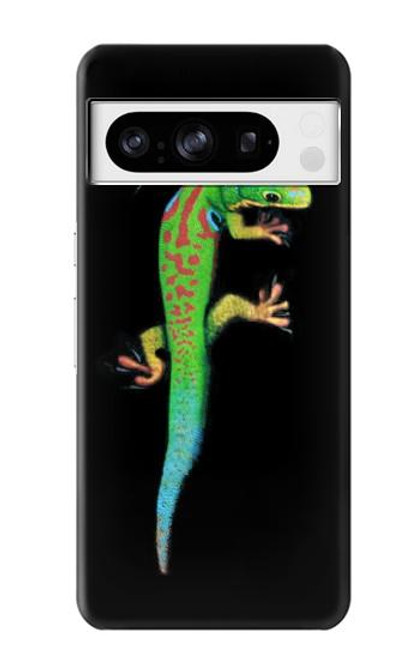 W0125 Green Madagascan Gecko Hülle Schutzhülle Taschen und Leder Flip für Google Pixel 8 pro