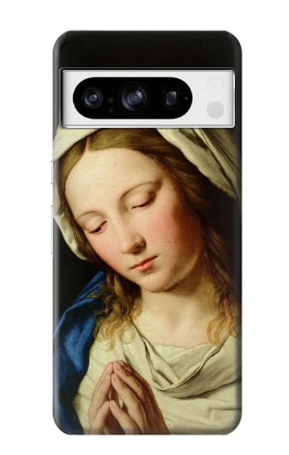 W3476 Virgin Mary Prayer Hülle Schutzhülle Taschen und Leder Flip für Google Pixel 8 pro