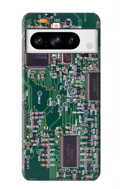 W3519 Electronics Circuit Board Graphic Hülle Schutzhülle Taschen und Leder Flip für Google Pixel 8 pro