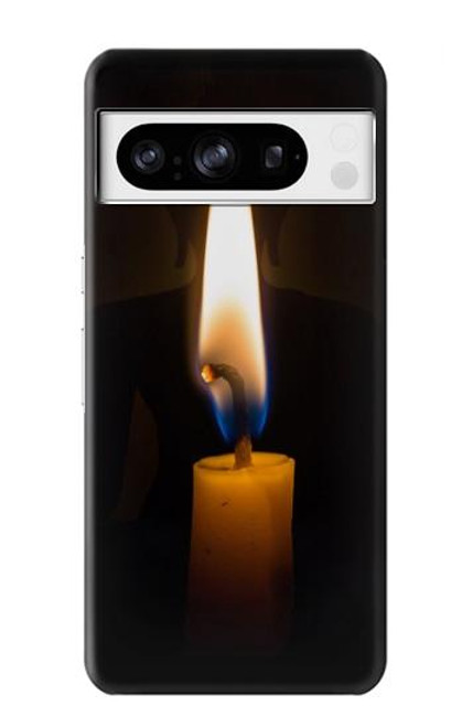 W3530 Buddha Candle Burning Hülle Schutzhülle Taschen und Leder Flip für Google Pixel 8 pro