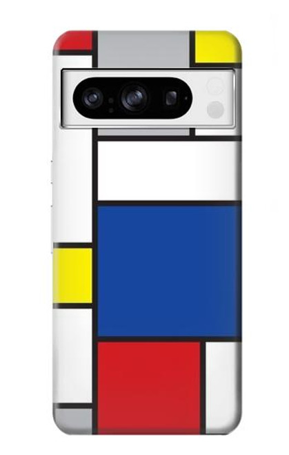 W3536 Modern Art Hülle Schutzhülle Taschen und Leder Flip für Google Pixel 8 pro