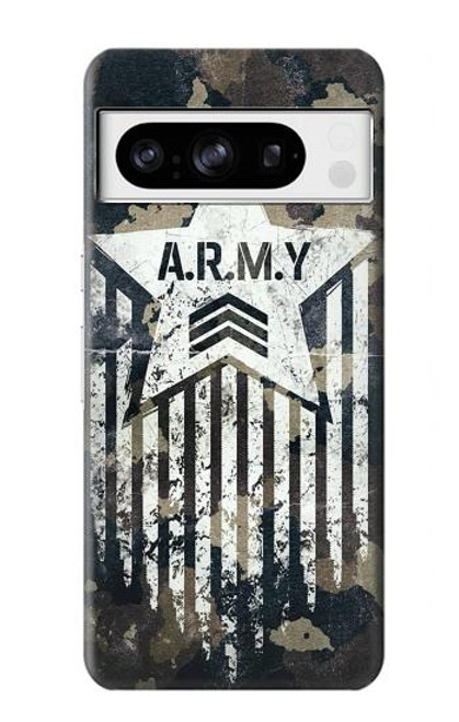 W3666 Army Camo Camouflage Hülle Schutzhülle Taschen und Leder Flip für Google Pixel 8 pro