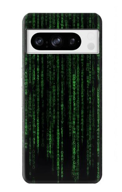 W3668 Binary Code Hülle Schutzhülle Taschen und Leder Flip für Google Pixel 8 pro