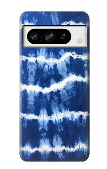 W3671 Blue Tie Dye Hülle Schutzhülle Taschen und Leder Flip für Google Pixel 8 pro