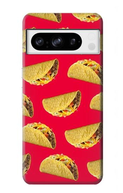 W3755 Mexican Taco Tacos Hülle Schutzhülle Taschen und Leder Flip für Google Pixel 8 pro