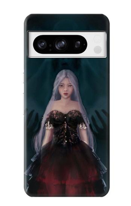 W3847 Lilith Devil Bride Gothic Girl Skull Grim Reaper Hülle Schutzhülle Taschen und Leder Flip für Google Pixel 8 pro