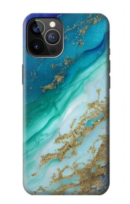 W3920 Abstract Ocean Blue Color Mixed Emerald Hülle Schutzhülle Taschen und Leder Flip für iPhone 12, iPhone 12 Pro