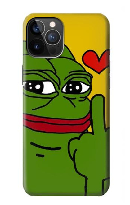 W3945 Pepe Love Middle Finger Hülle Schutzhülle Taschen und Leder Flip für iPhone 12, iPhone 12 Pro