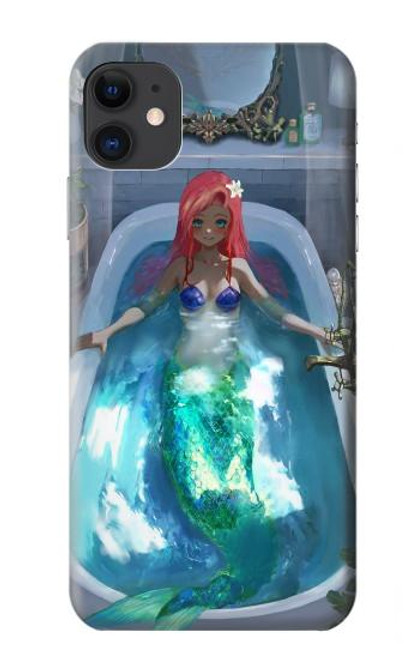 W3912 Cute Little Mermaid Aqua Spa Hülle Schutzhülle Taschen und Leder Flip für iPhone 11