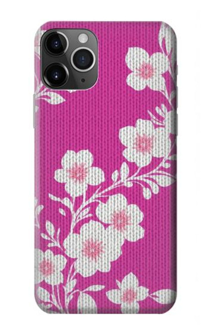 W3924 Cherry Blossom Pink Background Hülle Schutzhülle Taschen und Leder Flip für iPhone 11 Pro