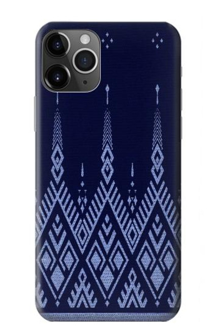 W3950 Textile Thai Blue Pattern Hülle Schutzhülle Taschen und Leder Flip für iPhone 11 Pro Max