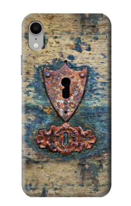 W3955 Vintage Keyhole Weather Door Hülle Schutzhülle Taschen und Leder Flip für iPhone XR