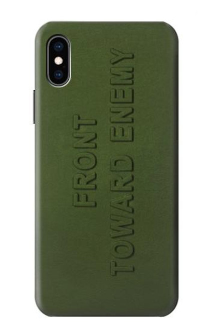 W3936 Front Toward Enermy Hülle Schutzhülle Taschen und Leder Flip für iPhone X, iPhone XS