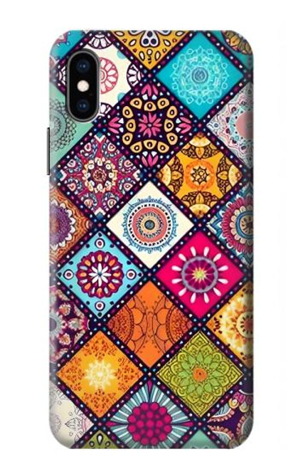 W3943 Maldalas Pattern Hülle Schutzhülle Taschen und Leder Flip für iPhone X, iPhone XS