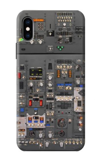 W3944 Overhead Panel Cockpit Hülle Schutzhülle Taschen und Leder Flip für iPhone X, iPhone XS