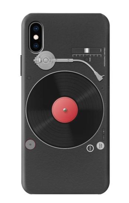 W3952 Turntable Vinyl Record Player Graphic Hülle Schutzhülle Taschen und Leder Flip für iPhone X, iPhone XS