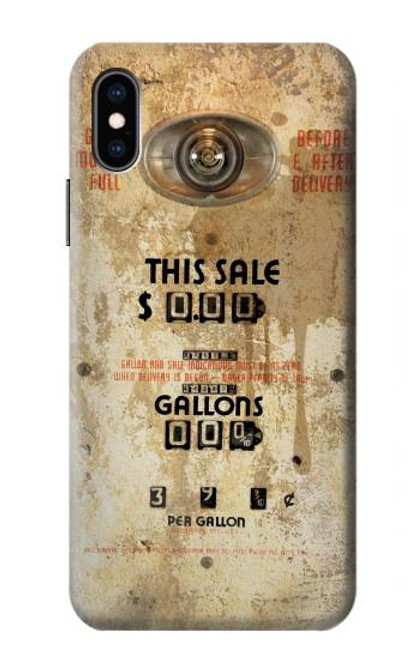 W3954 Vintage Gas Pump Hülle Schutzhülle Taschen und Leder Flip für iPhone X, iPhone XS