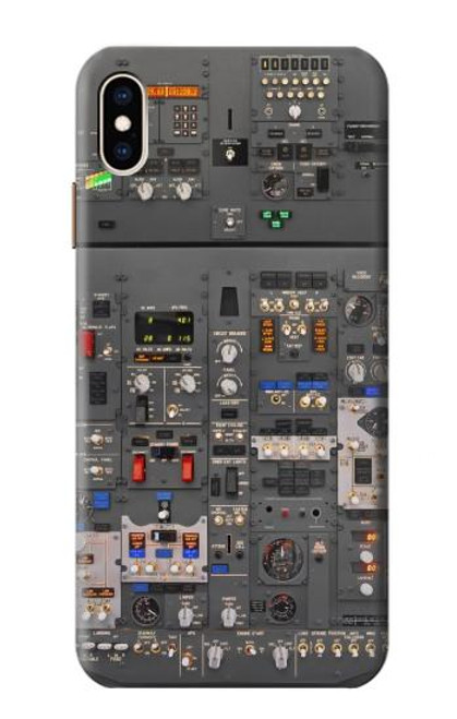 W3944 Overhead Panel Cockpit Hülle Schutzhülle Taschen und Leder Flip für iPhone XS Max