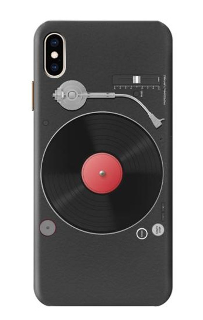 W3952 Turntable Vinyl Record Player Graphic Hülle Schutzhülle Taschen und Leder Flip für iPhone XS Max