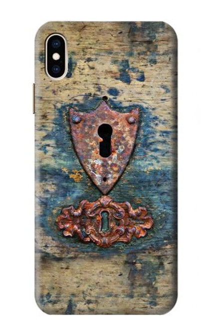 W3955 Vintage Keyhole Weather Door Hülle Schutzhülle Taschen und Leder Flip für iPhone XS Max