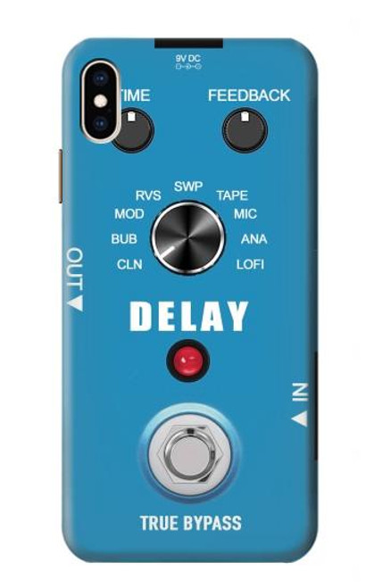 W3962 Guitar Analog Delay Graphic Hülle Schutzhülle Taschen und Leder Flip für iPhone XS Max