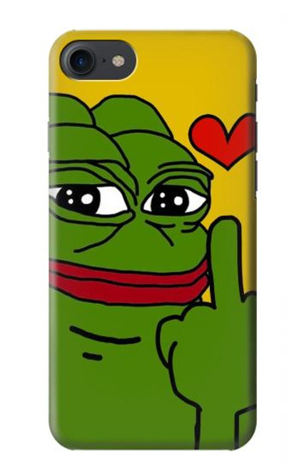 W3945 Pepe Love Middle Finger Hülle Schutzhülle Taschen und Leder Flip für iPhone 7, iPhone 8, iPhone SE (2020) (2022)