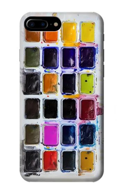 W3956 Watercolor Palette Box Graphic Hülle Schutzhülle Taschen und Leder Flip für iPhone 7 Plus, iPhone 8 Plus