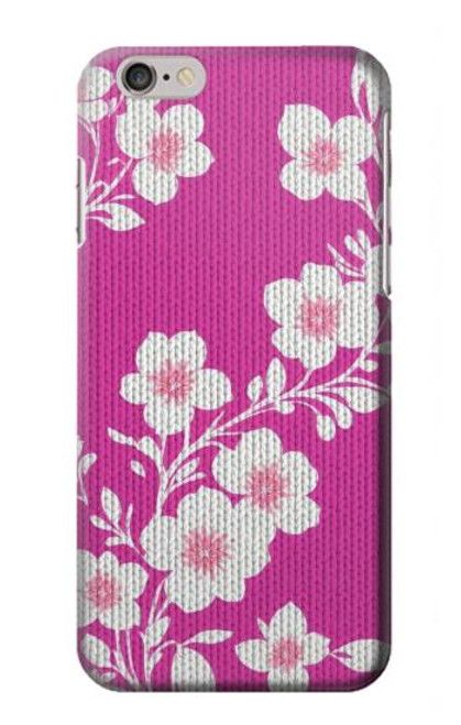 W3924 Cherry Blossom Pink Background Hülle Schutzhülle Taschen und Leder Flip für iPhone 6 6S