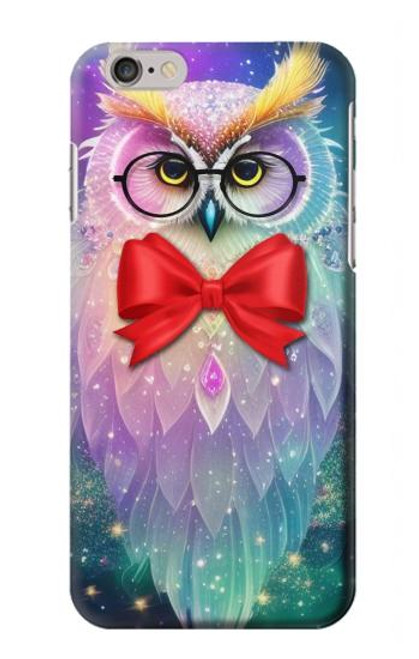 W3934 Fantasy Nerd Owl Hülle Schutzhülle Taschen und Leder Flip für iPhone 6 Plus, iPhone 6s Plus