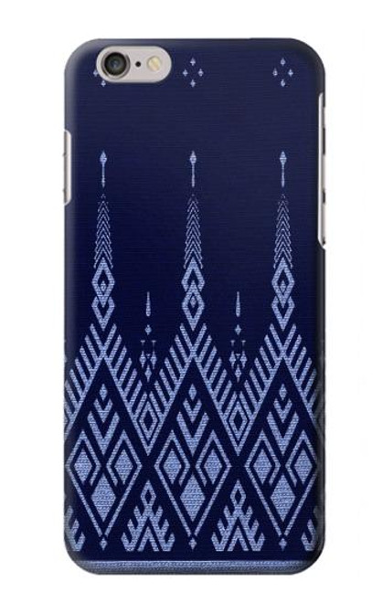 W3950 Textile Thai Blue Pattern Hülle Schutzhülle Taschen und Leder Flip für iPhone 6 Plus, iPhone 6s Plus