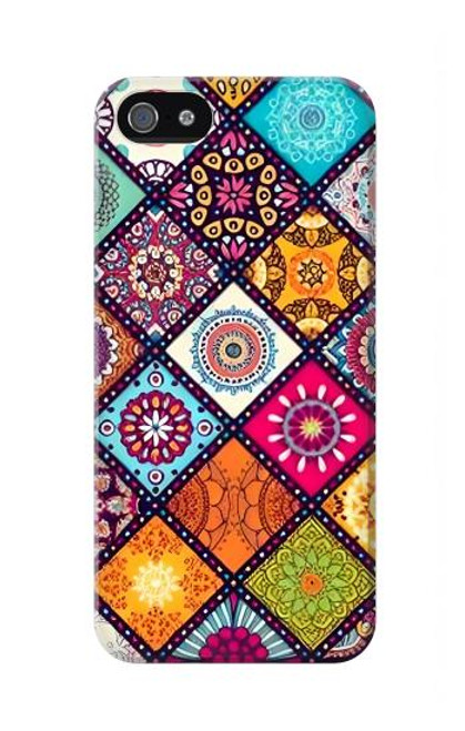 W3943 Maldalas Pattern Hülle Schutzhülle Taschen und Leder Flip für iPhone 5 5S SE