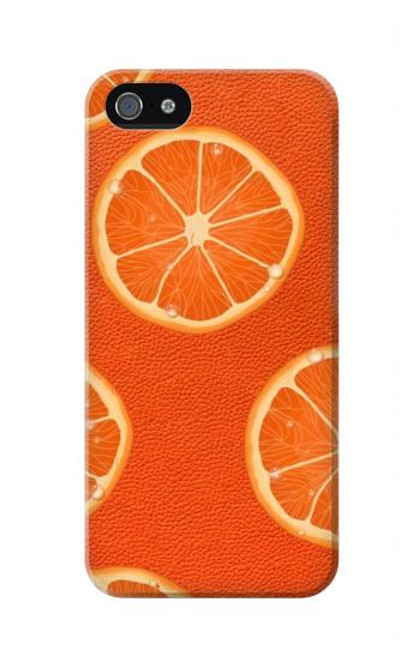 W3946 Seamless Orange Pattern Hülle Schutzhülle Taschen und Leder Flip für iPhone 5 5S SE