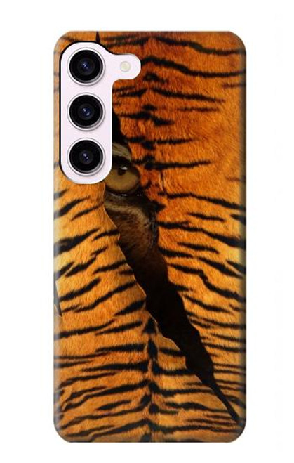 W3951 Tiger Eye Tear Marks Hülle Schutzhülle Taschen und Leder Flip für Samsung Galaxy S23