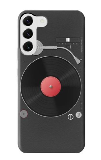 W3952 Turntable Vinyl Record Player Graphic Hülle Schutzhülle Taschen und Leder Flip für Samsung Galaxy S23 Plus