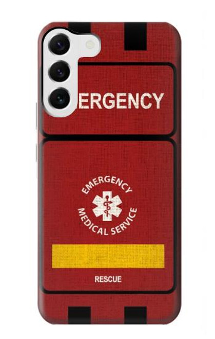 W3957 Emergency Medical Service Hülle Schutzhülle Taschen und Leder Flip für Samsung Galaxy S23 Plus