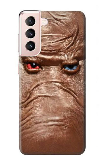 W3940 Leather Mad Face Graphic Paint Hülle Schutzhülle Taschen und Leder Flip für Samsung Galaxy S21 5G