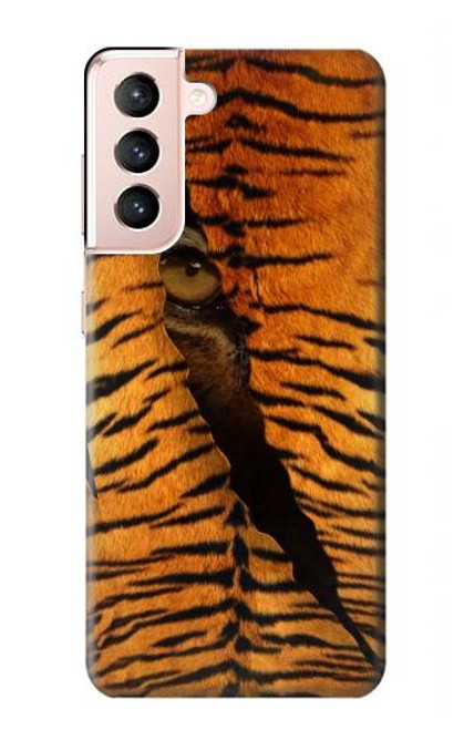 W3951 Tiger Eye Tear Marks Hülle Schutzhülle Taschen und Leder Flip für Samsung Galaxy S21 5G