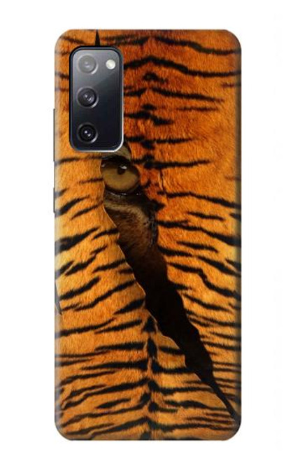W3951 Tiger Eye Tear Marks Hülle Schutzhülle Taschen und Leder Flip für Samsung Galaxy S20 FE