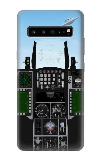 W3933 Fighter Aircraft UFO Hülle Schutzhülle Taschen und Leder Flip für Samsung Galaxy S10 5G