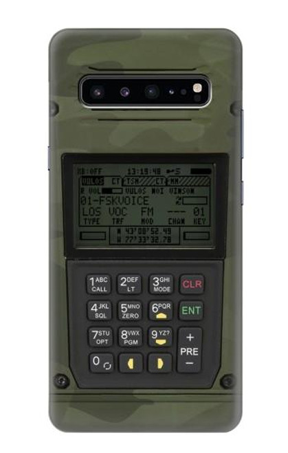 W3959 Military Radio Graphic Print Hülle Schutzhülle Taschen und Leder Flip für Samsung Galaxy S10 5G